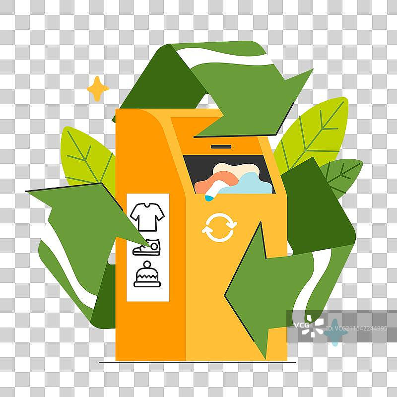 零废弃和循环经济的纺织品回收图片素材