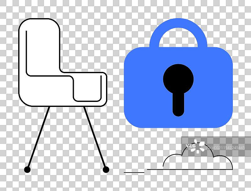 安全与舒适的概念与极简主义椅子图片素材