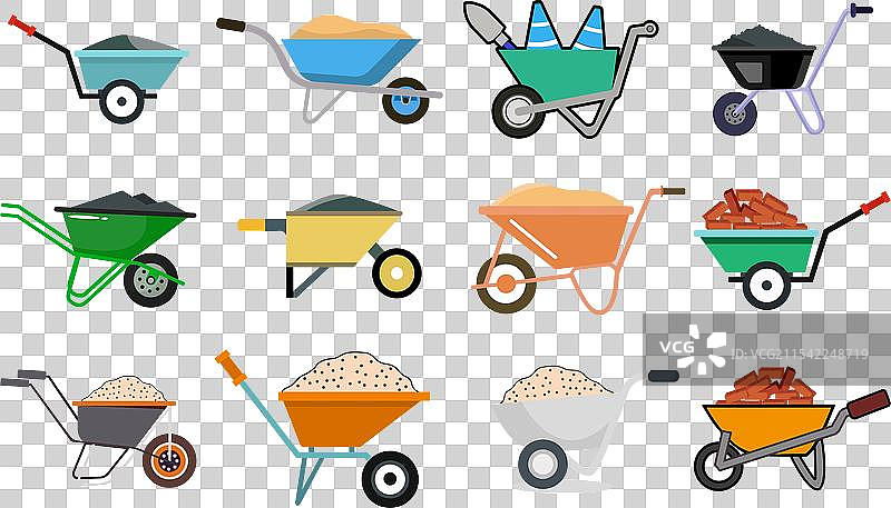 手推车土壤运输车农业设备图片素材