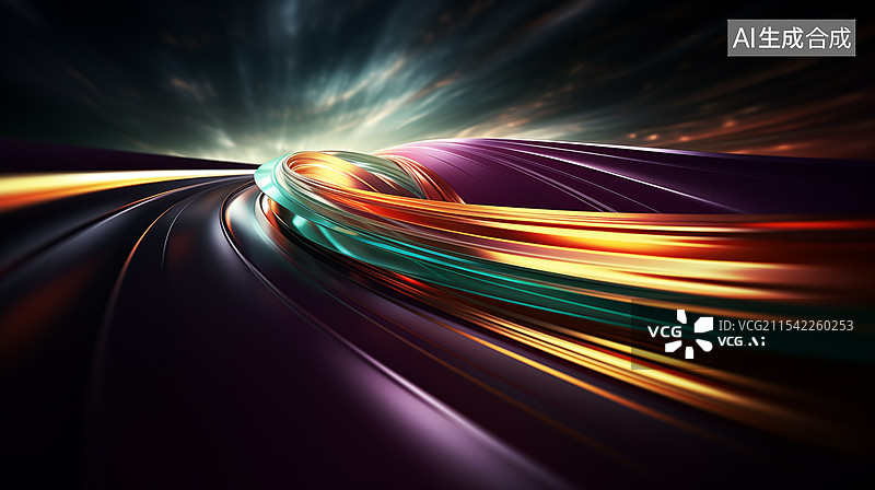 【AI数字艺术】抽象的速度感背景图片素材
