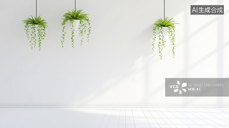 【AI数字艺术】极简风格的白色墙壁背景图片素材