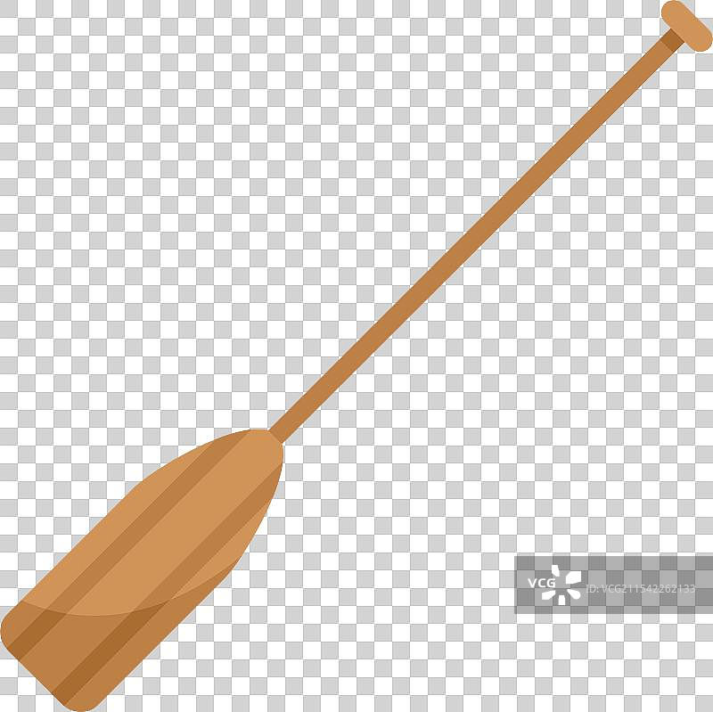 白色背景上的木制独木舟桨图片素材