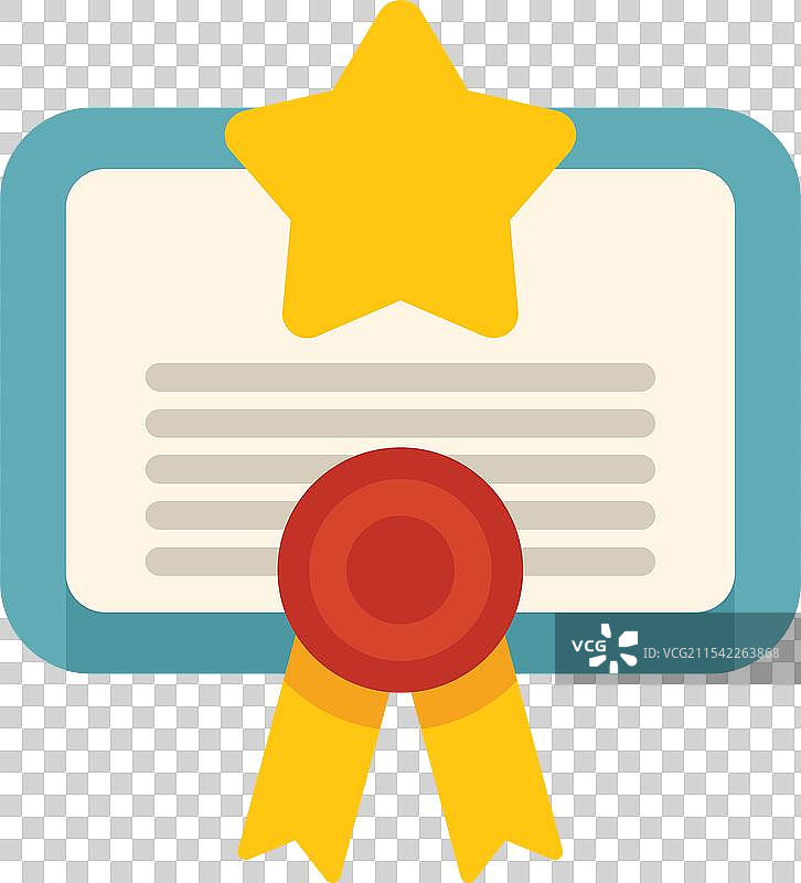 带有星星和丝带的文凭，象征成功图片素材