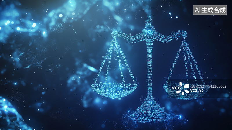 【AI数字艺术】法律体系，公平正义，天平图片素材