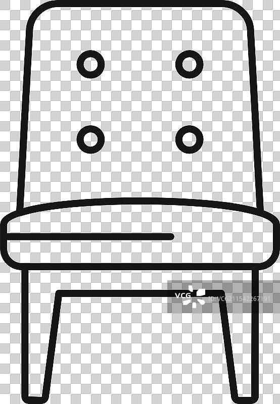 舒适柔软的带钮扣的室内椅子图片素材