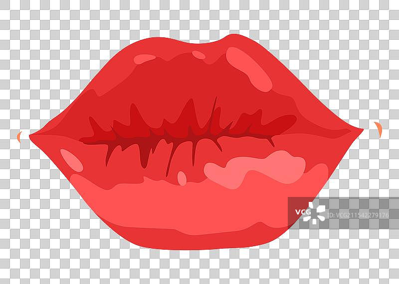 红唇女性表达情感之美图片素材