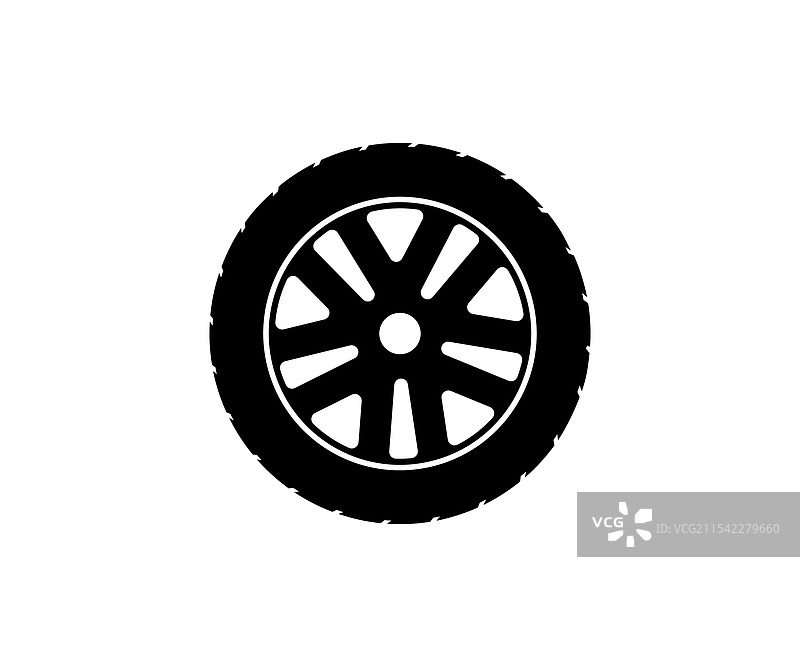 汽车轮胎图标或汽车轮胎符号图片素材