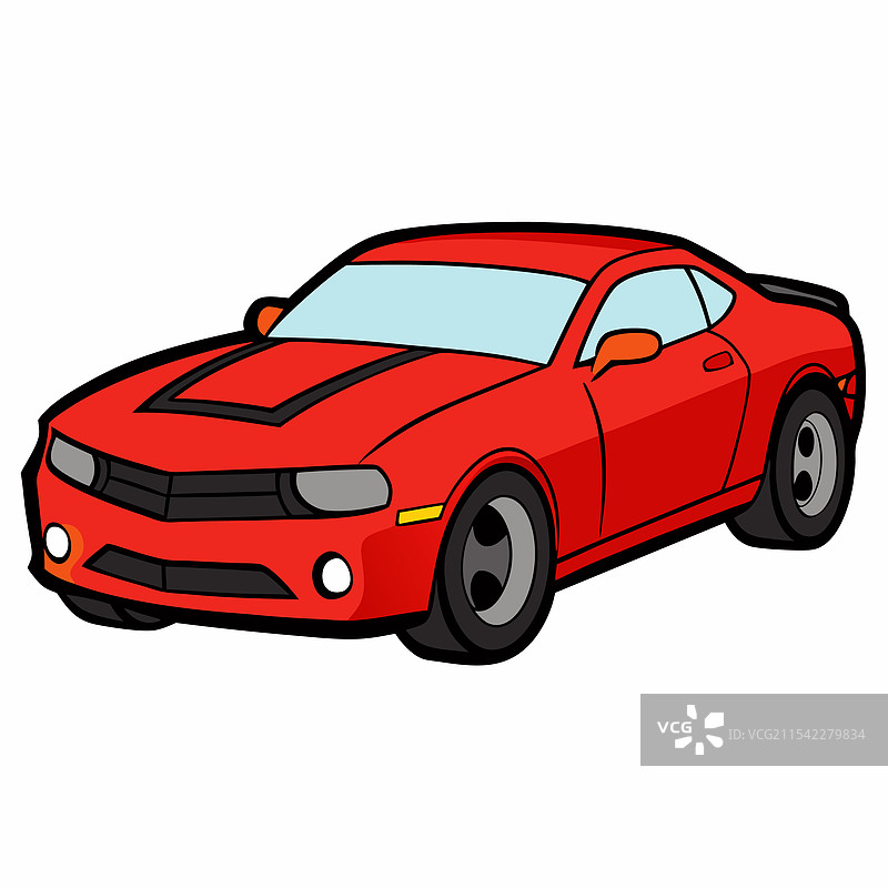 卡马罗汽车扁平设计图片素材