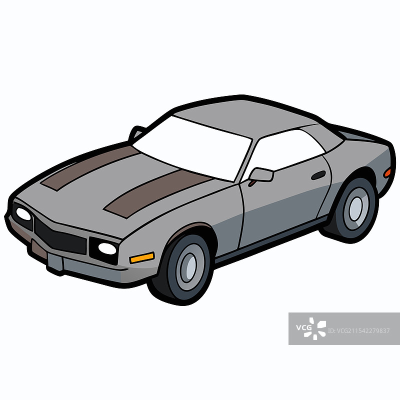 卡马罗汽车扁平设计图片素材