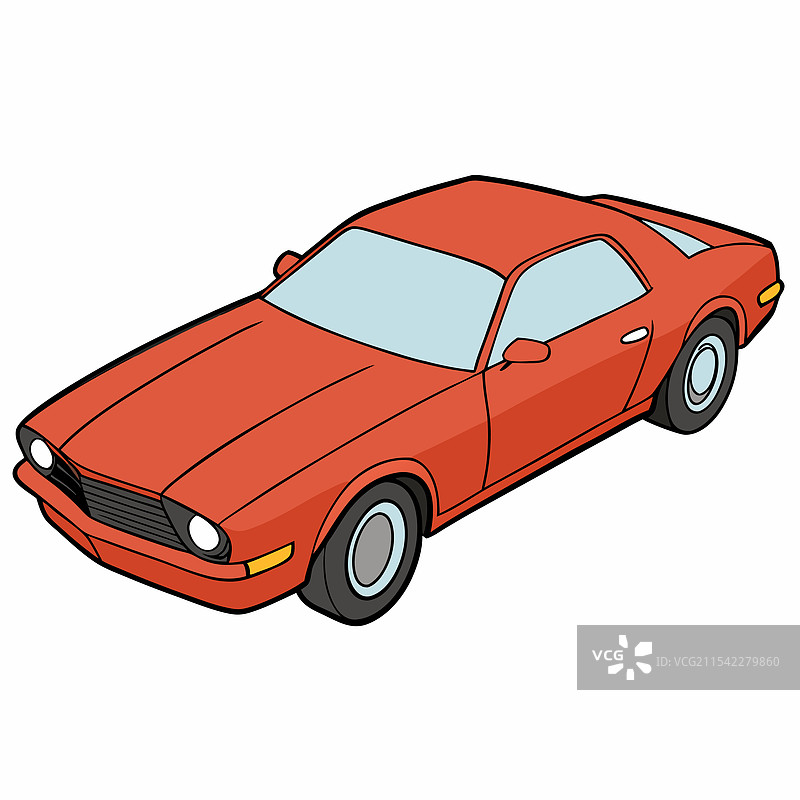 卡马罗汽车扁平设计图片素材