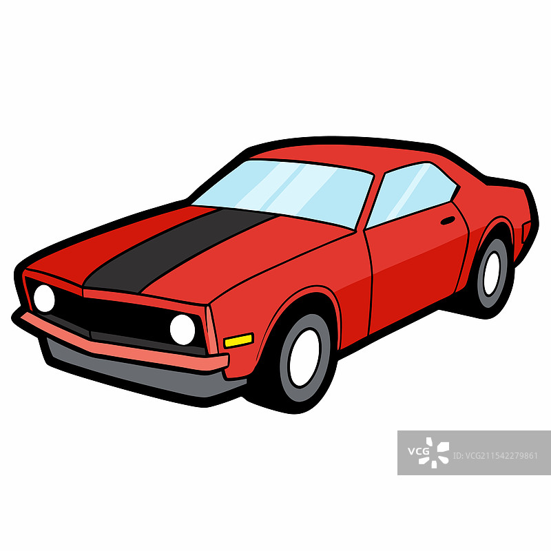 camaro car flat design图片素材