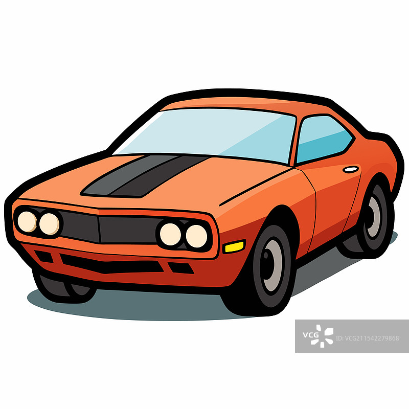 卡马罗汽车扁平设计图片素材