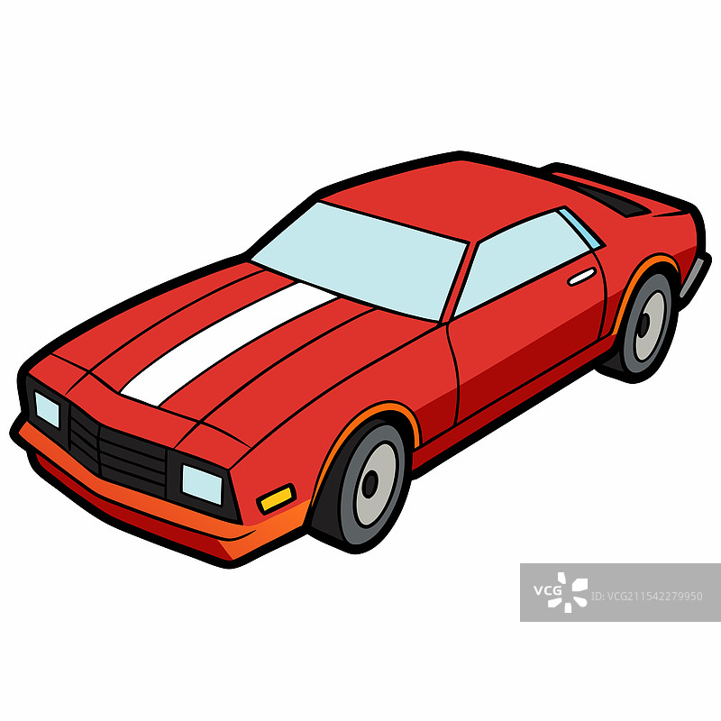 卡马罗汽车扁平设计图片素材