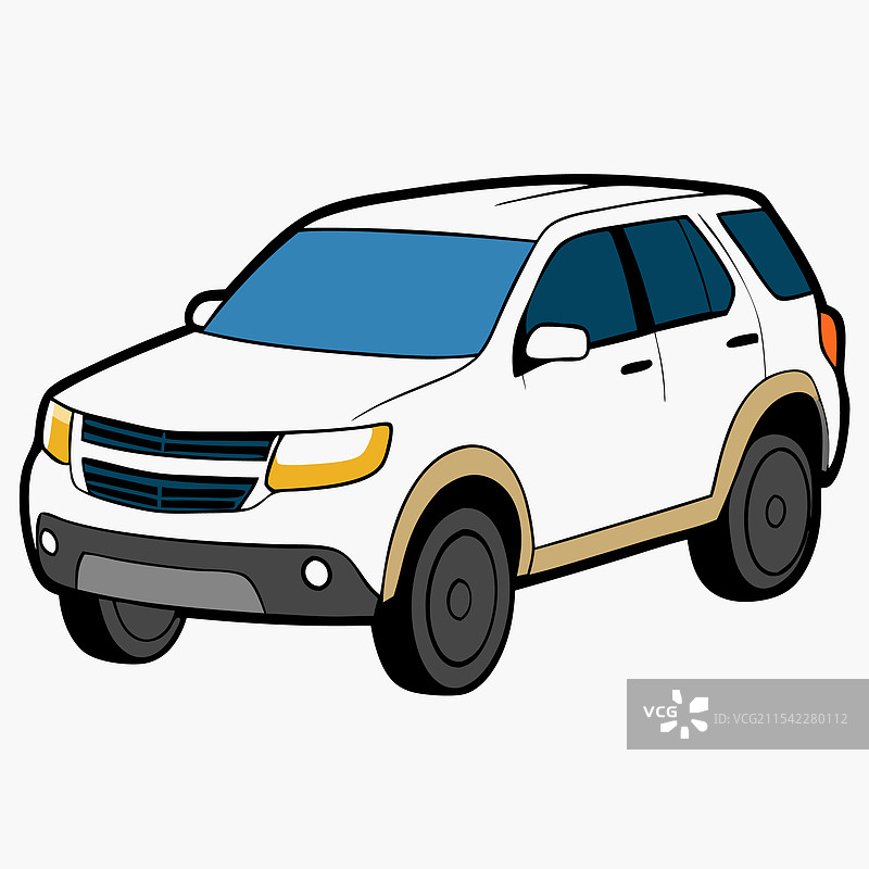 雪佛兰汽车扁平设计图片素材