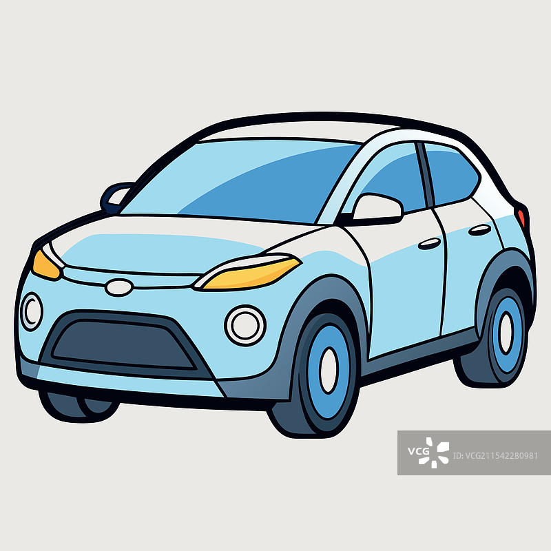 现代汽车扁平化设计图片素材