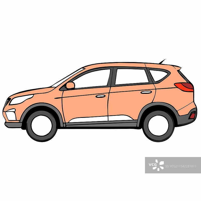 现代汽车扁平化设计图片素材