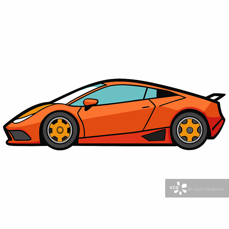 兰博基尼汽车扁平设计图片素材