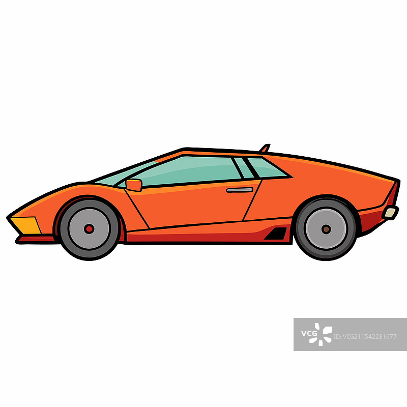 兰博基尼汽车扁平设计图片素材