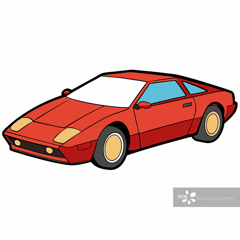 玛莎拉蒂汽车扁平设计图片素材