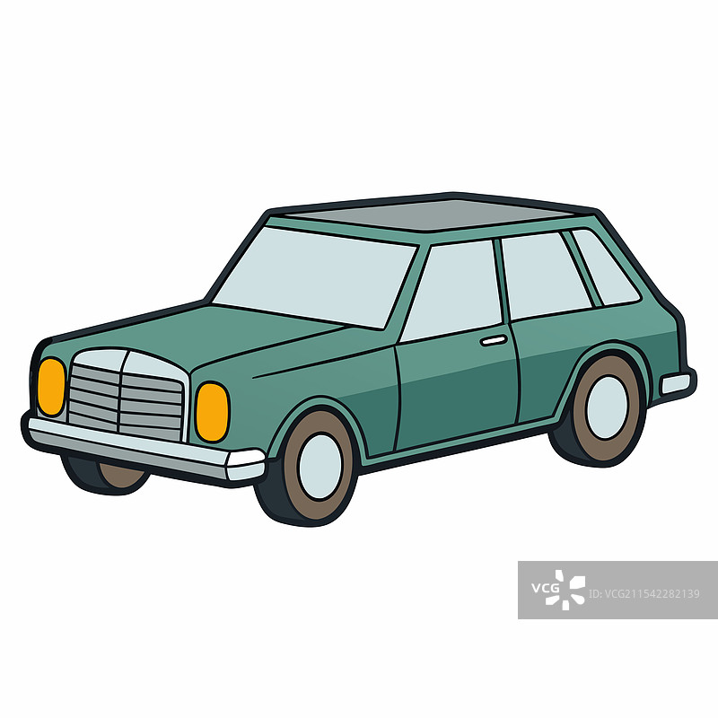 梅赛德斯汽车扁平设计图片素材