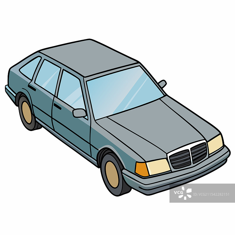 梅赛德斯汽车扁平设计图片素材