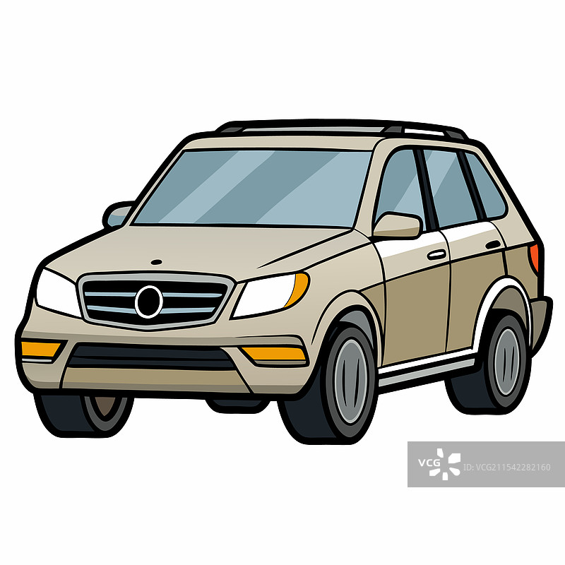 梅赛德斯汽车扁平设计图片素材