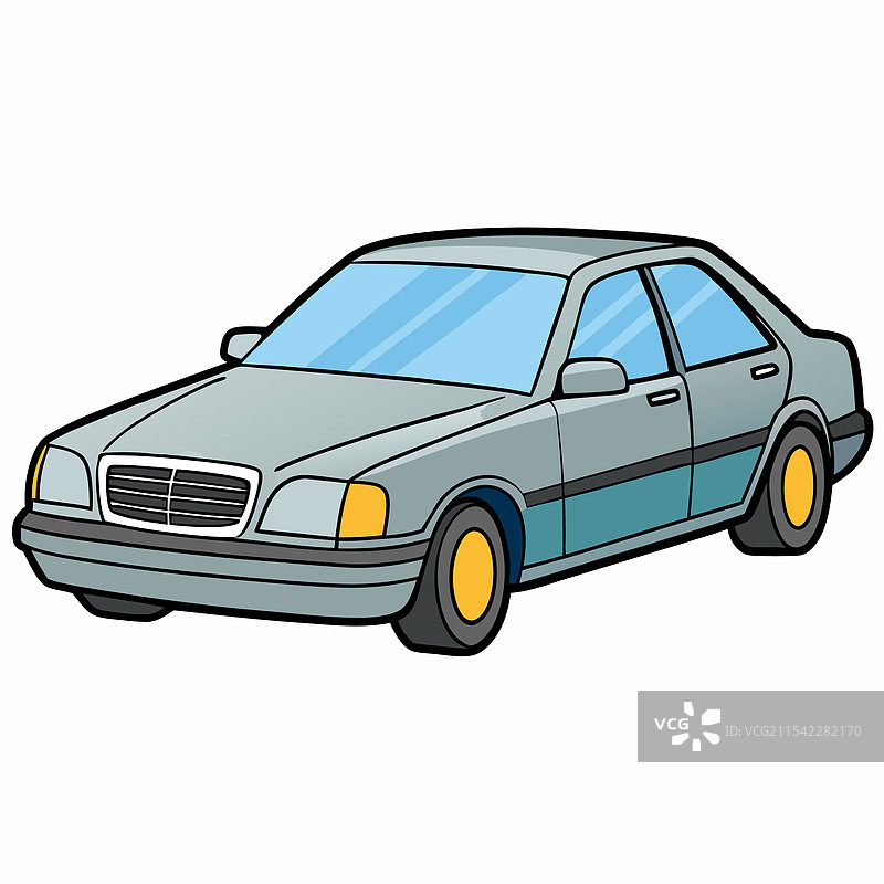 梅赛德斯汽车扁平设计图片素材