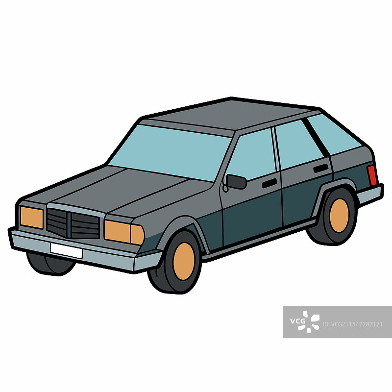 梅赛德斯汽车扁平设计图片素材