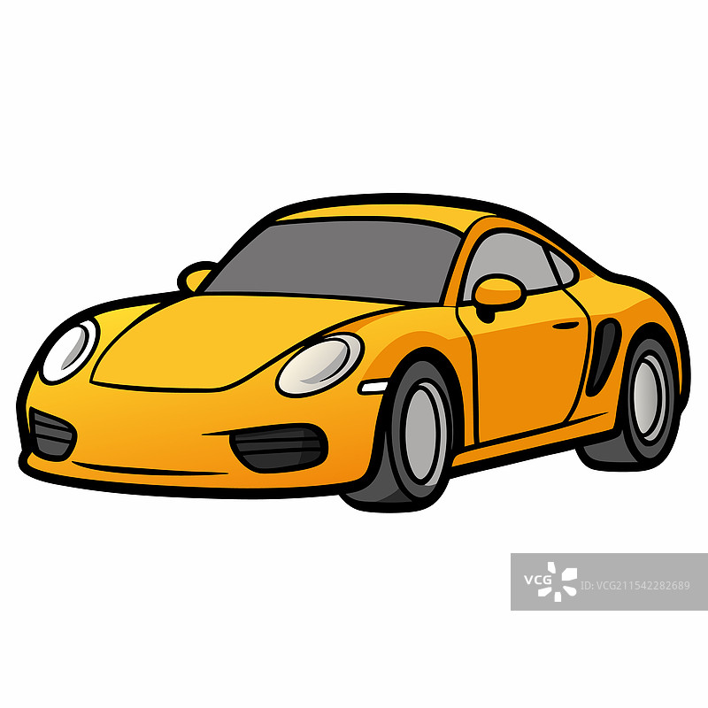 保时捷汽车扁平设计图片素材