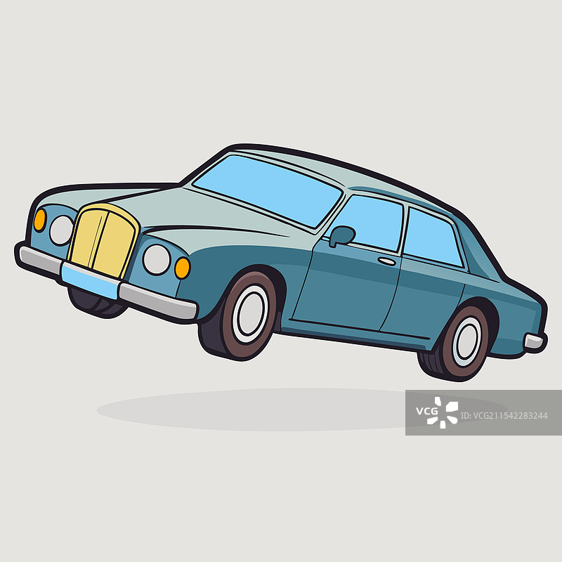 劳斯莱斯汽车扁平设计图片素材