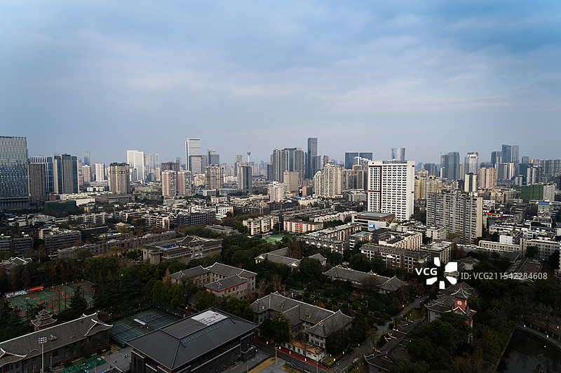华西坝 成都天际线图片素材