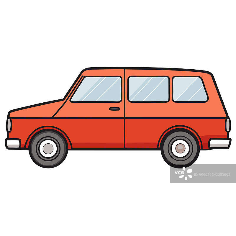 沃尔沃汽车扁平设计图片素材