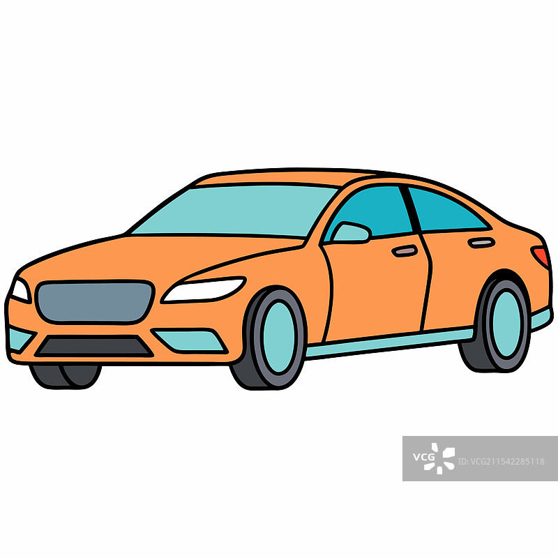 沃尔沃汽车扁平设计图片素材