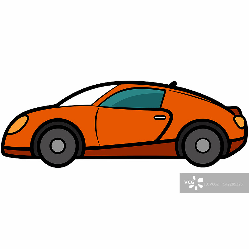 布加迪汽车扁平设计图片素材