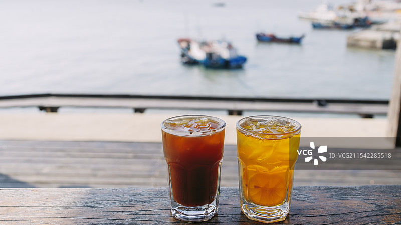 饮品特写 冰美式 冻柠茶图片素材