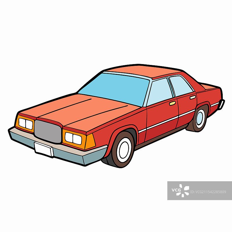 凯迪拉克汽车扁平设计图片素材