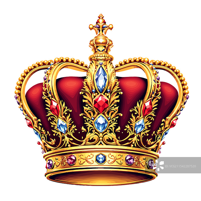 一顶镶有宝石的皇冠图片素材