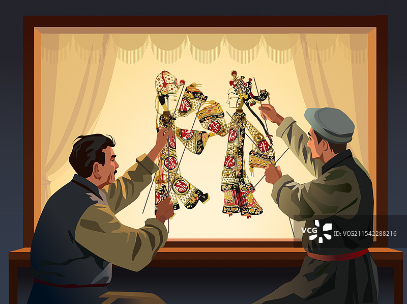 皮影戏师傅图片素材