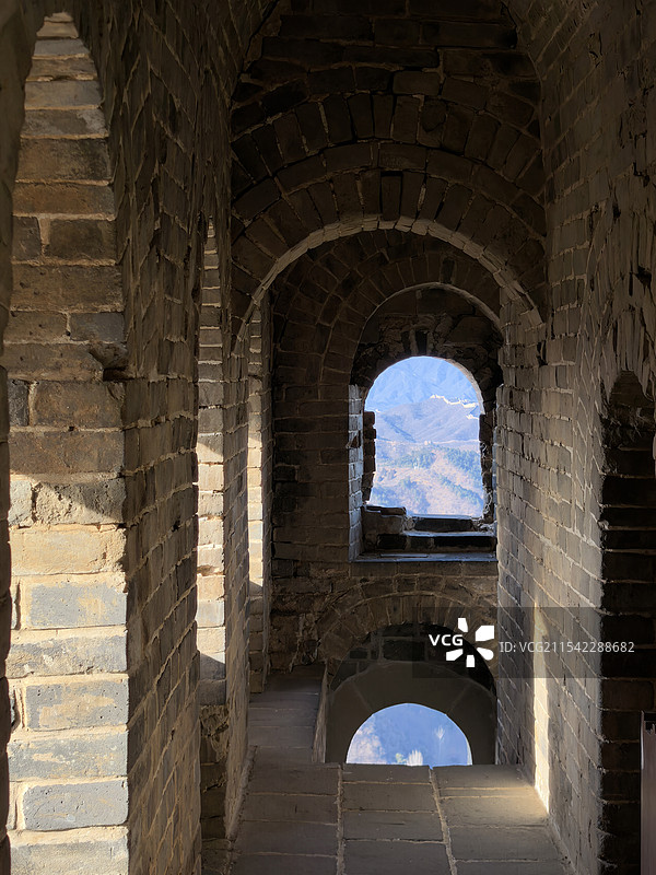 金山岭长城日出图片素材