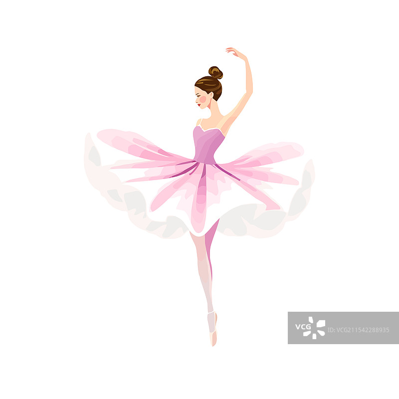 穿着粉色舞裙的芭蕾舞者图片素材