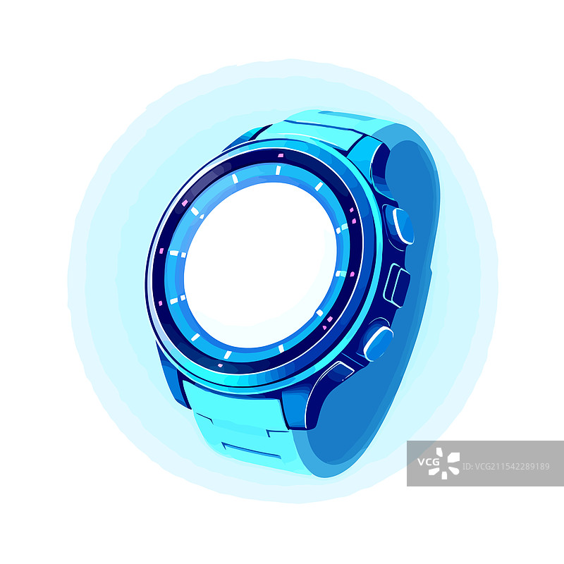 一款带蓝色表带的手表图片素材