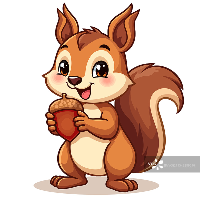 一只可爱的小松鼠在吃坚果图片素材
