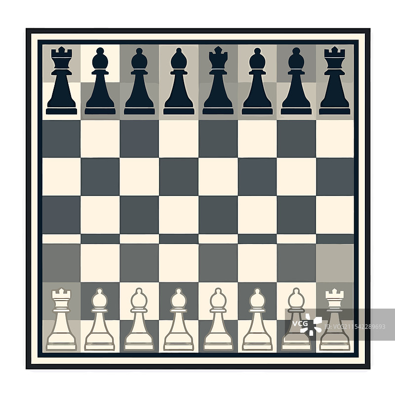 一个黑白棋子的棋盘图片素材