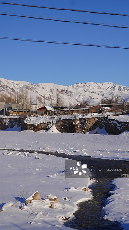 伊犁果子沟冬季图片素材