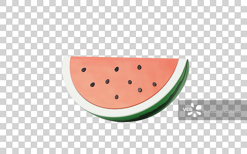 新鲜的水果西瓜三维渲染图片素材