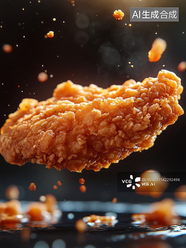 【AI数字艺术】炸鸡翅排特写图片素材