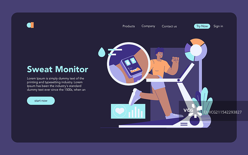 健康科技扁平设计图片素材