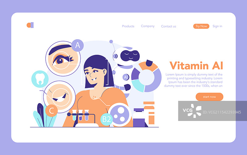 健康科技扁平设计图片素材