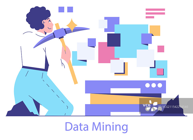 数据科学扁平图标图片素材