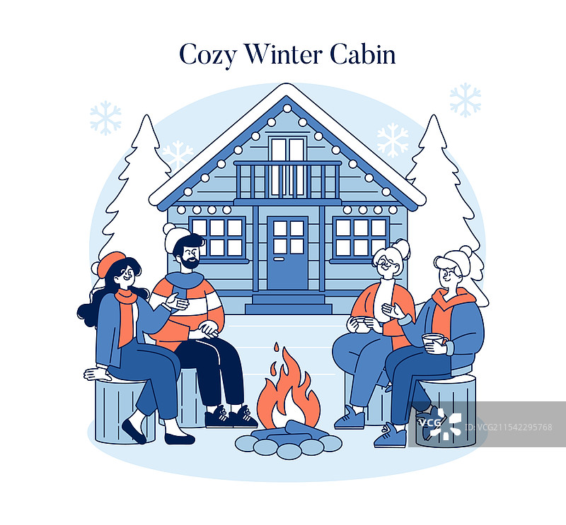 你好，冬季平面设计图片素材